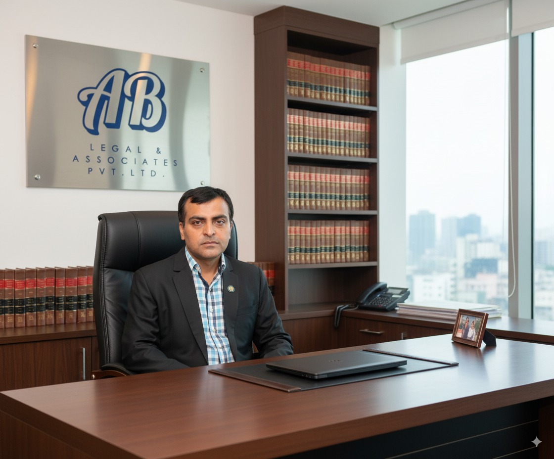 A decorative background image of law books and a gavel